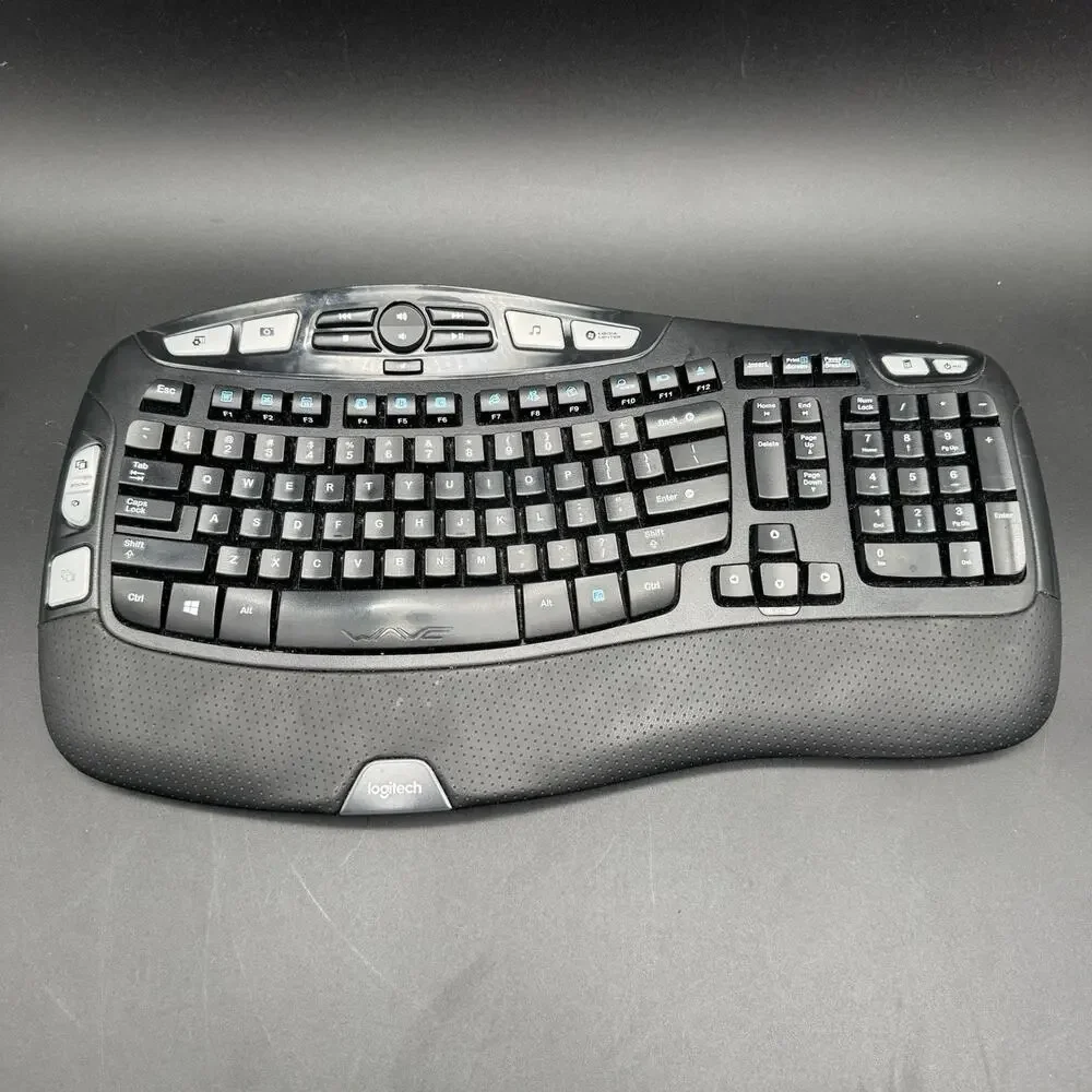 Logitech K350 Comfort Wave Wireless Keyboard Keyboard Only Tested - No Dongle